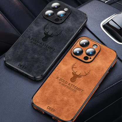 Leren iPhone Hoesje met Stijlvol Design en Schokbestendige Bescherming