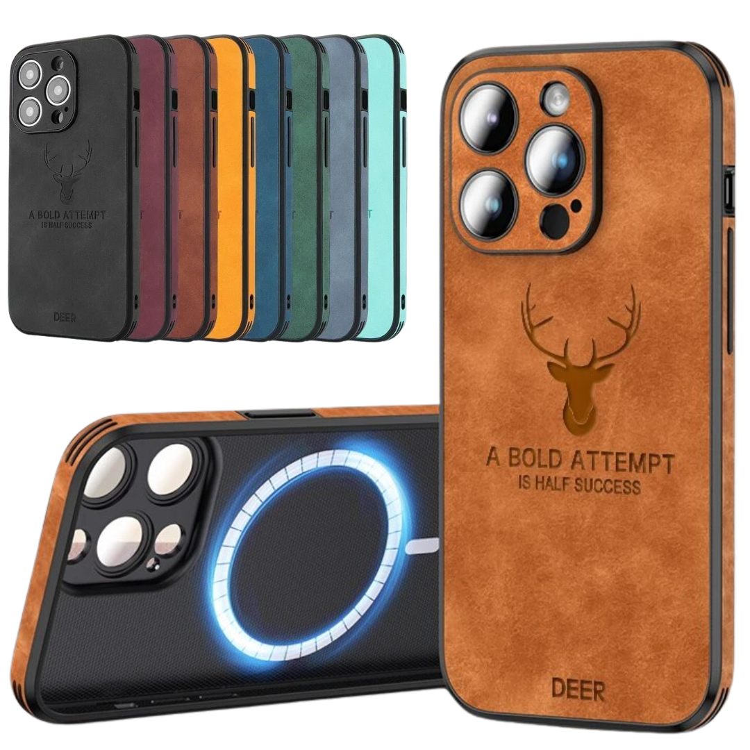 Leren iPhone Hoesje met Stijlvol Design en Schokbestendige Bescherming