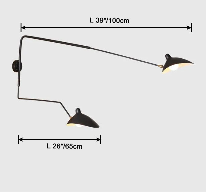 Wandlamp Verstelbaar Met 2 Armen Modern Design