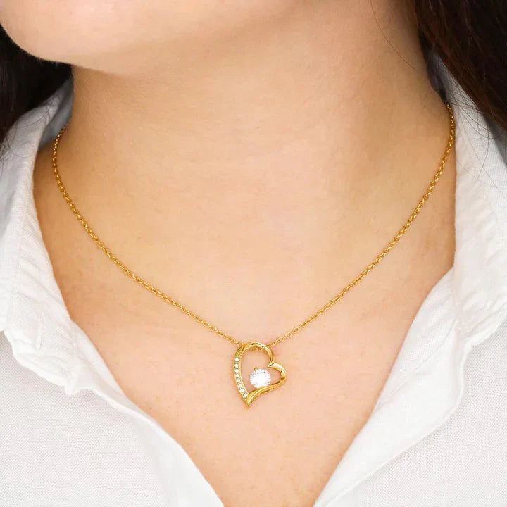 Rozenbox met 14k Witgoud Hartketting en Liefdesbrief