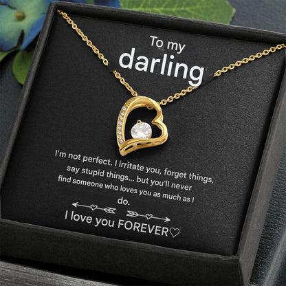 Verguld Zilveren Hartketting voor Dames