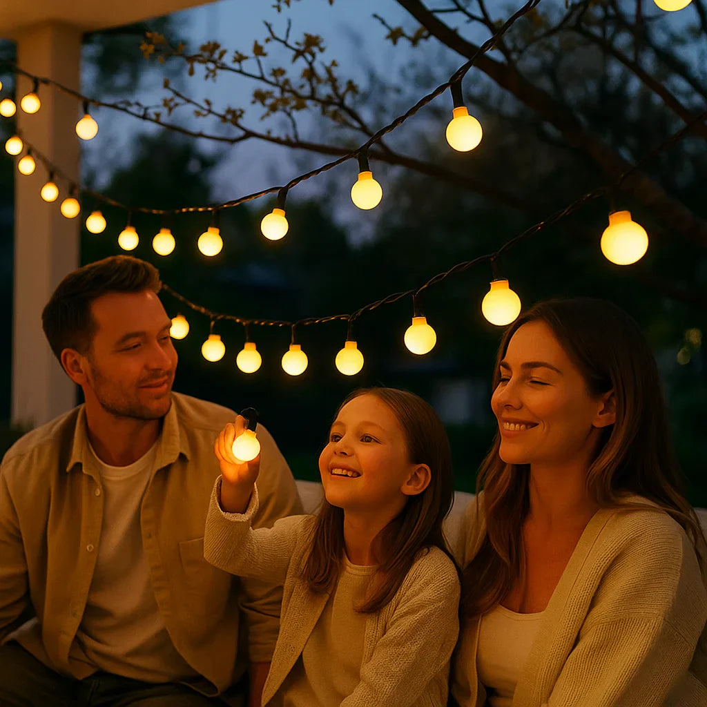 Zonne-Energie LED Lichtslinger 10m Waterdicht Buitenverlichting
