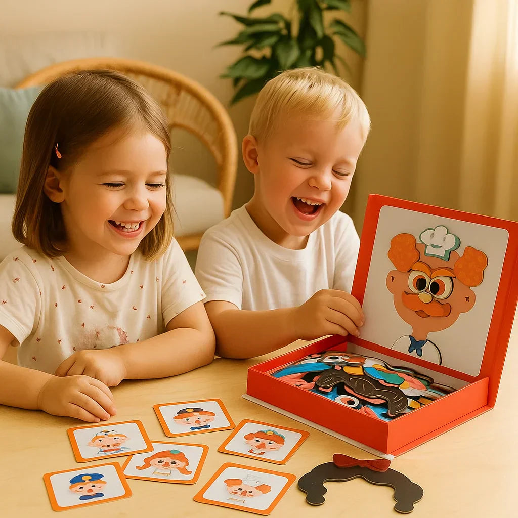Kinderpuzzel Gezichtsuitdrukkingen Leer Spel - Velinix