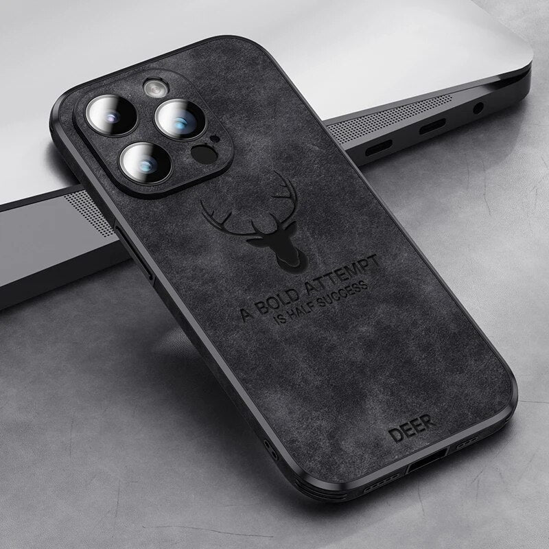 Leren iPhone Hoesje met Stijlvol Design en Schokbestendige Bescherming