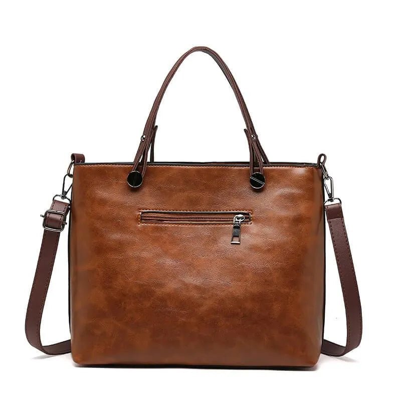 Vintage Schoudertas voor Vrouw Leer Maya Stijl