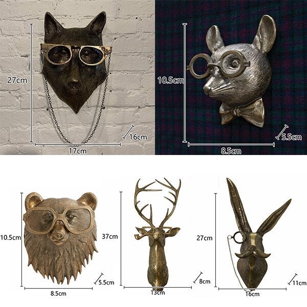 Wanddecoratie Dierenkop Uniek voor Woonkamer