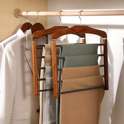 Houten Kledinghanger Multifunctioneel voor Broeken en Jas - Velinix