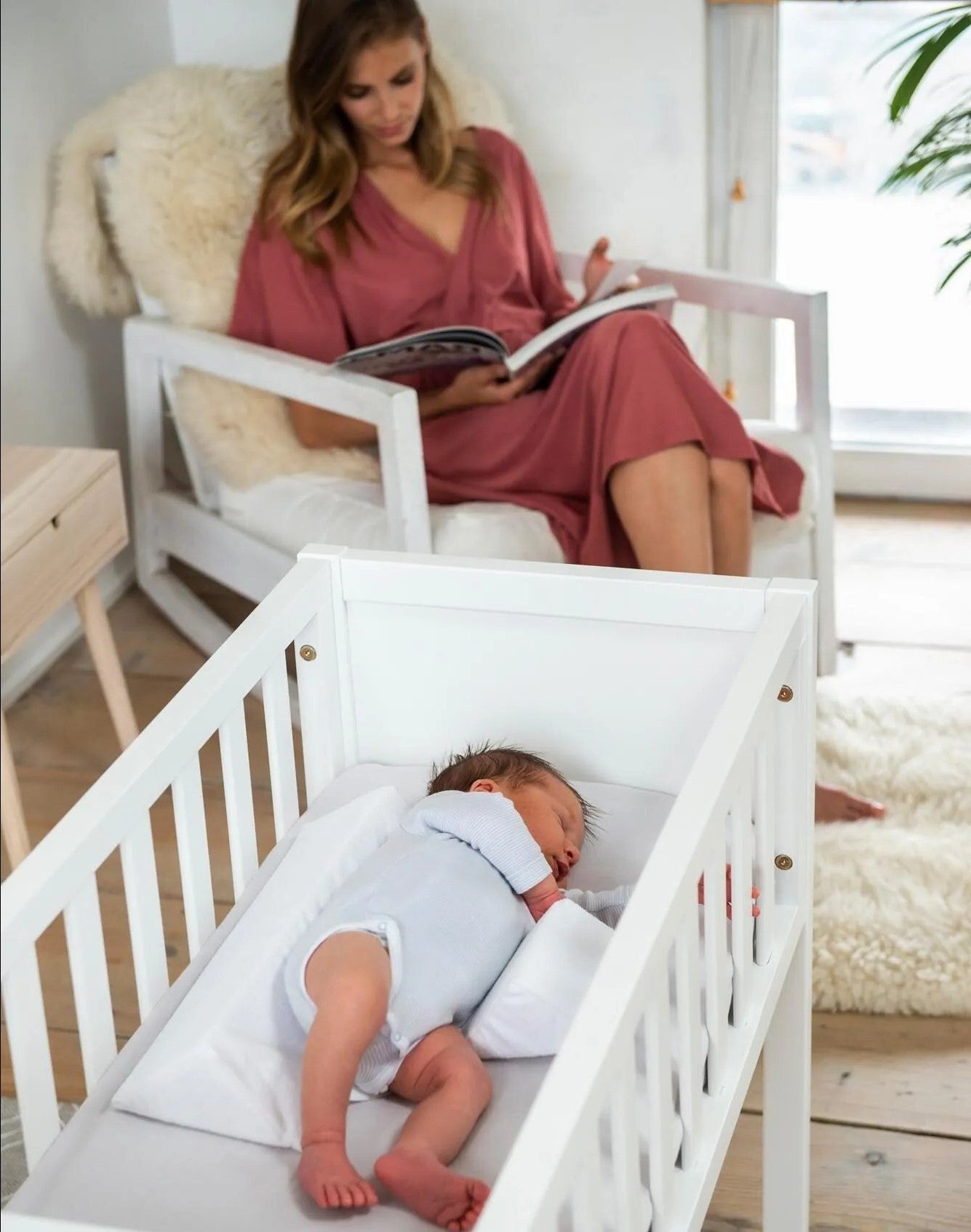 Baby Wigkussen Anti-Rol 45° Slaap Ondersteuning Wasbaar - Velinix