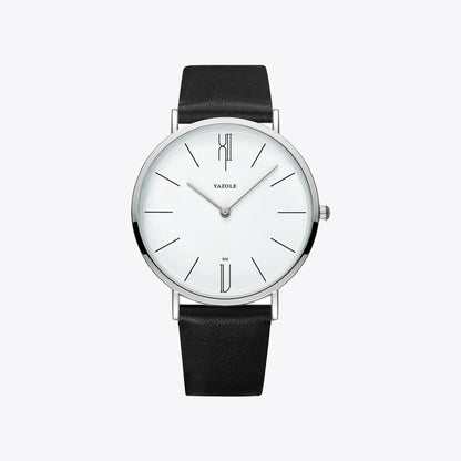 Mannenhorloge – Elegant RVS Horloge 40 mm met Lederen Armband - Velinix