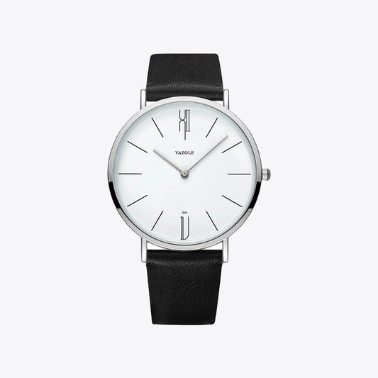 Mannenhorloge – Elegant RVS Horloge 40 mm met Lederen Armband - Velinix