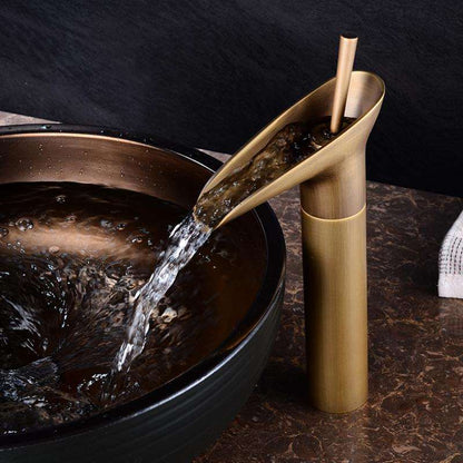 Waterval Kraan Messing Cuba Stijl Warm en Koud Water - Velinix