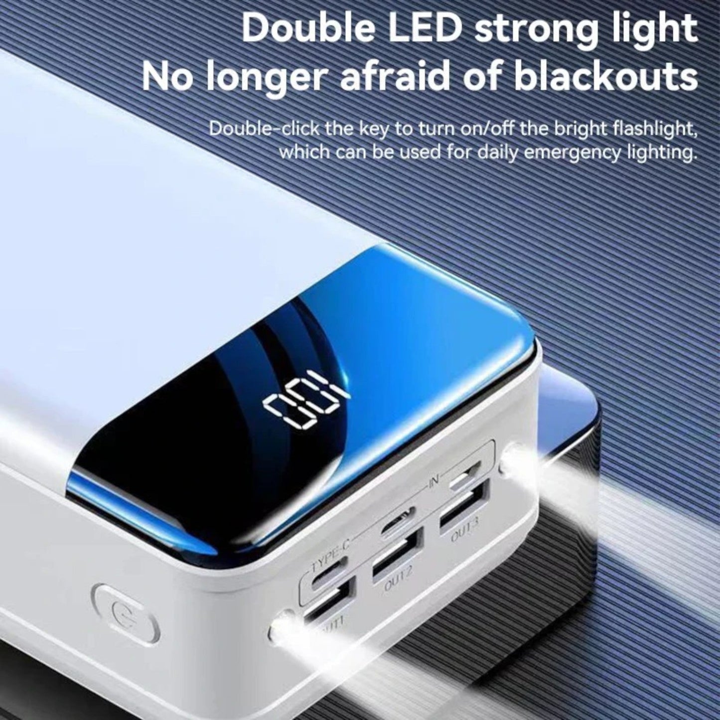 Powerbank 30000mAh Snellaad Functie