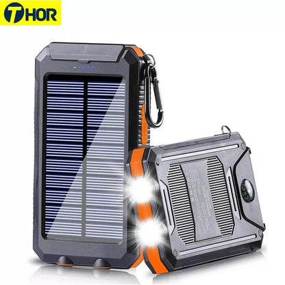 Waterdichte Powerbank 8000mAh met Dubbele USB en LED - Velinix