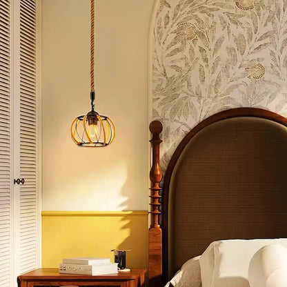 Hanglamp Industrieel Gevlochten Touw IJzeren Design
