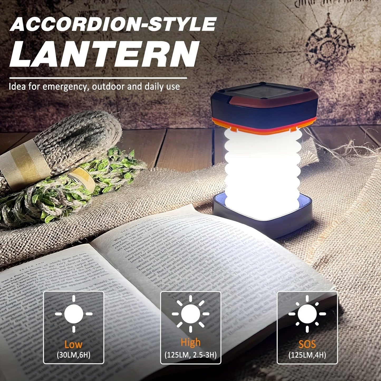 LED Campinglamp Oplaadbaar Compact voor Kamperen en Noodverlichting