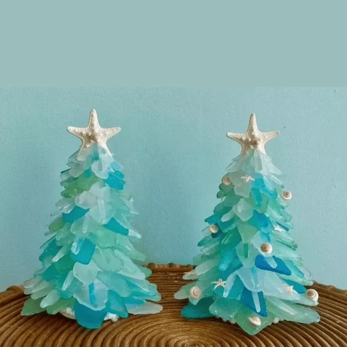 Kerstboom Sea Glass Decoratie Handgemaakt Uniek