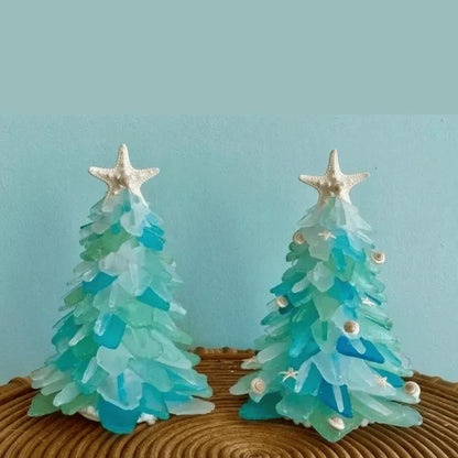 Kerstboom Sea Glass Decoratie Handgemaakt Uniek