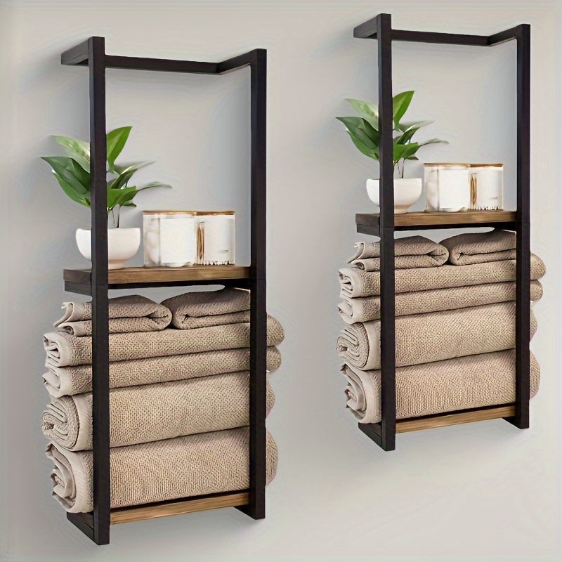 Badkamer Handdoekhouder Wit Compact en Netjes