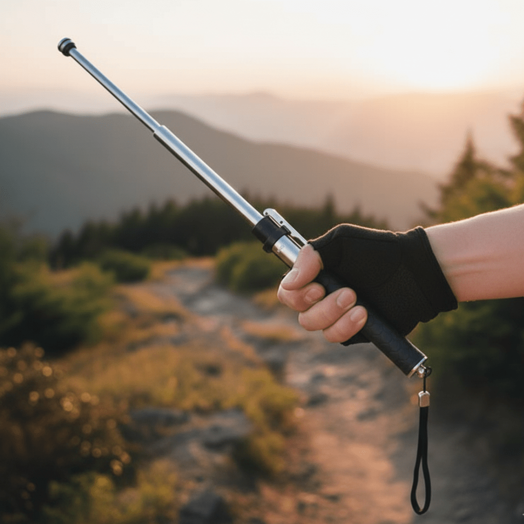 Wandelstok met Pepperspray en Alarmfunctie - Velinix