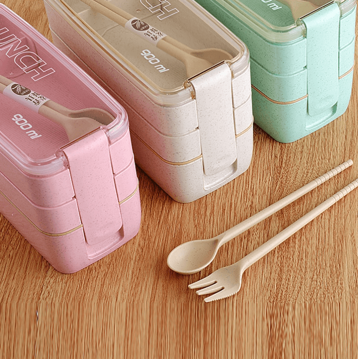 3-Laags Bento Lunchdoos voor Kinderen en Volwassenen