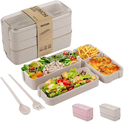 3-Laags Bento Lunchdoos voor Kinderen en Volwassenen - Velinix