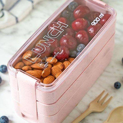 3-Laags Bento Lunchdoos voor Kinderen en Volwassenen