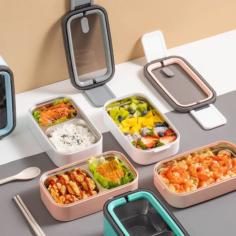 RVS Lunchbox 2-Lagen Bento Doos