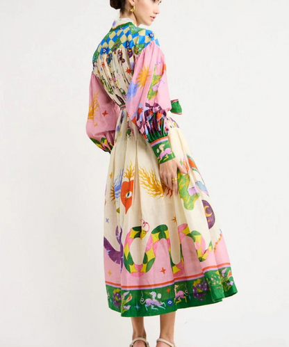 Maxi Jurk Elegante Italiaanse Stijl voor Vrouw
