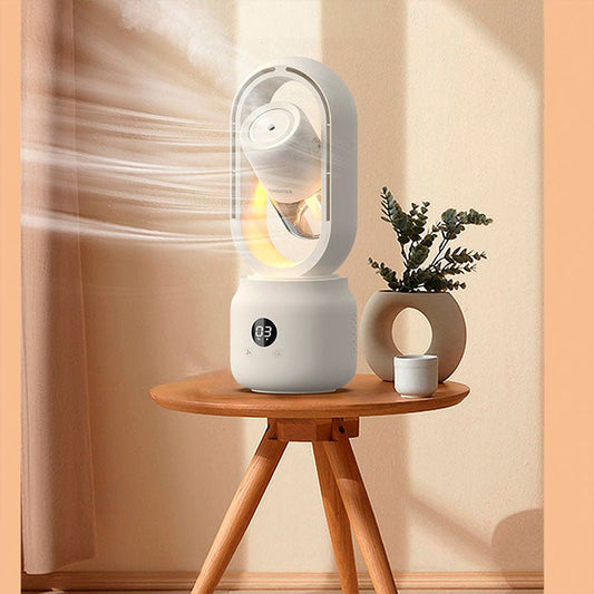 Bladeloze Ventilator met Luchtbevochtiger en Nachtlampje - Velinix
