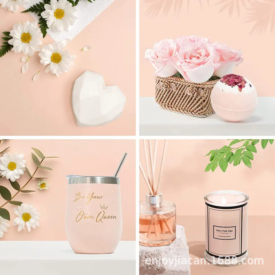 Luxueuze Badgeschenkset met Geurkaars en Zeep