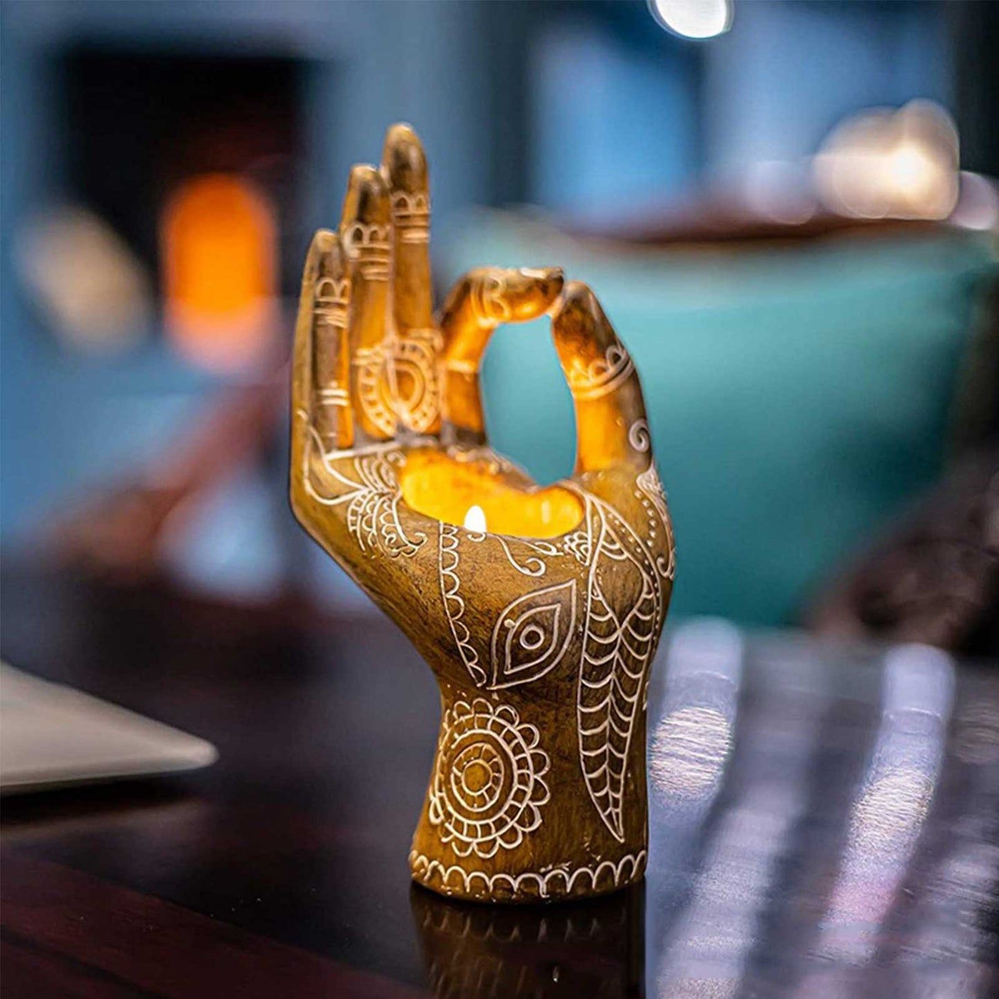 Boeddha Kaarsenhouder Zen Decor voor Serene Sfeer