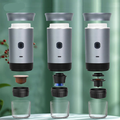 Draagbare Espressomachine 3-in-1 voor Thuis en Op Reis