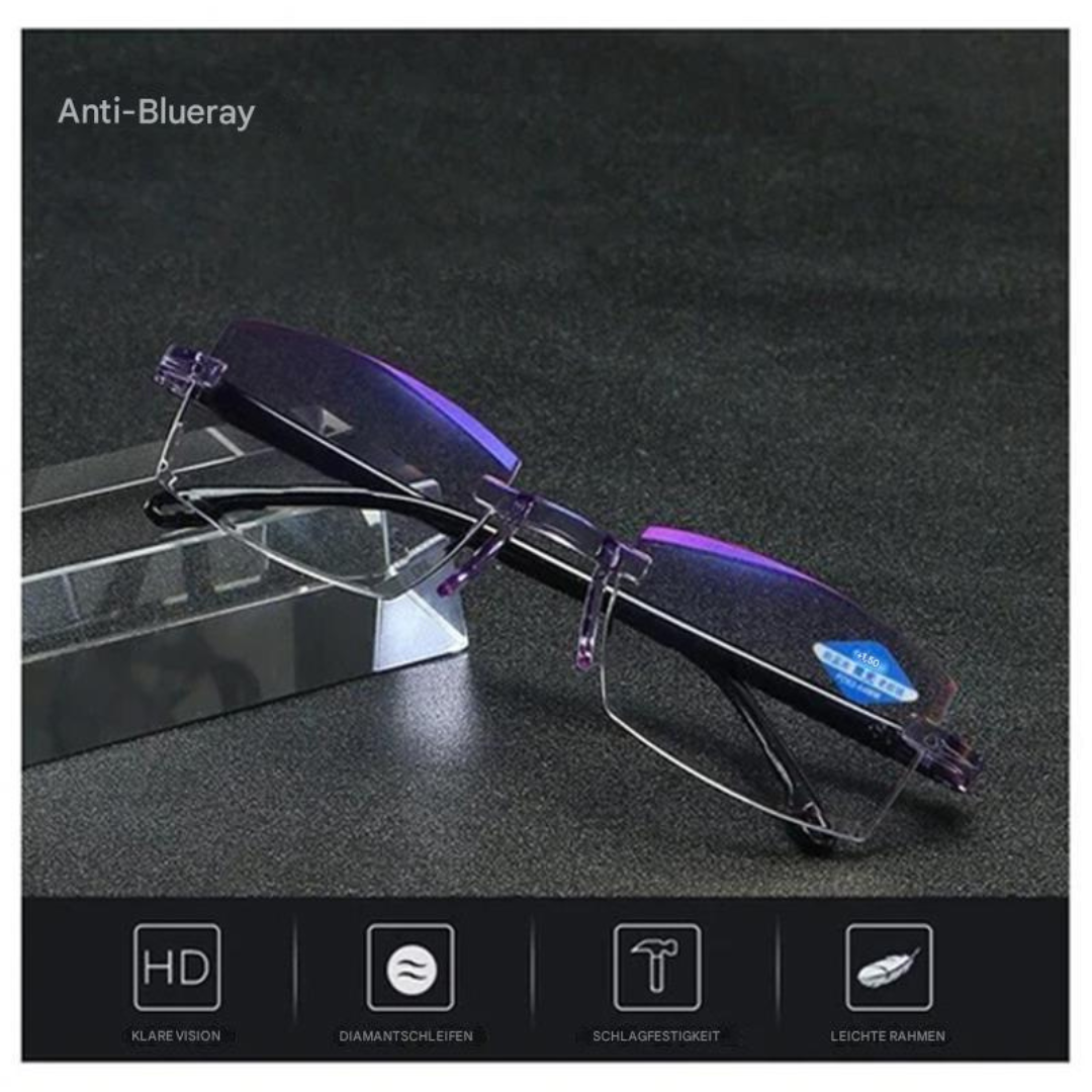 Multifocale Bril met Blauwlichtfilter en Leesglas