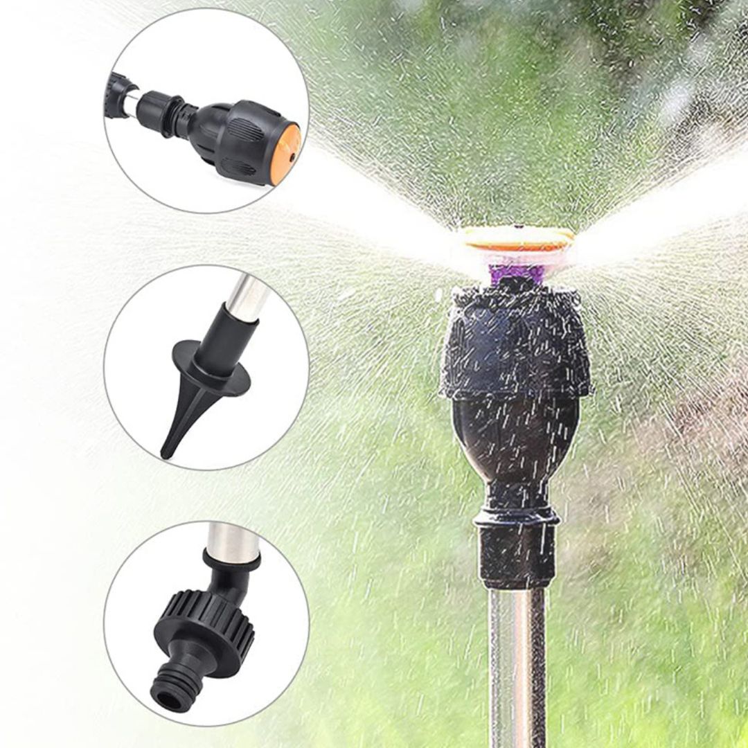 Waterbesparende Irrigatiestatief 360º met Sterke Druk en Cadeau