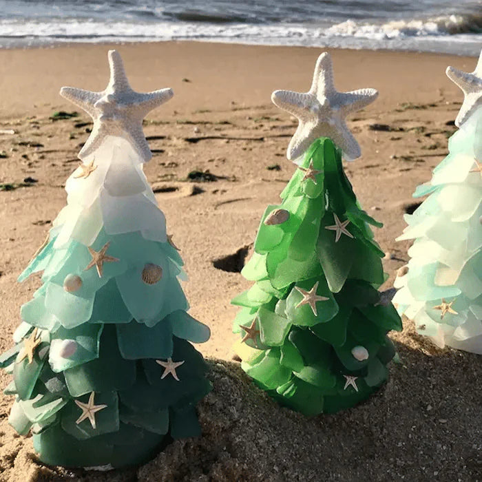 Kerstboom Sea Glass Decoratie Handgemaakt Uniek