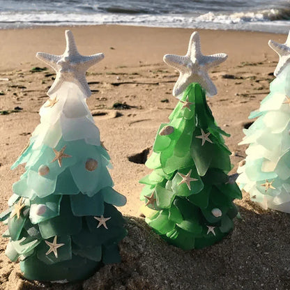 Kerstboom Sea Glass Decoratie Handgemaakt Uniek