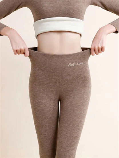 Dames Fleece Broek Warm en Comfortabel met Shaping Effect