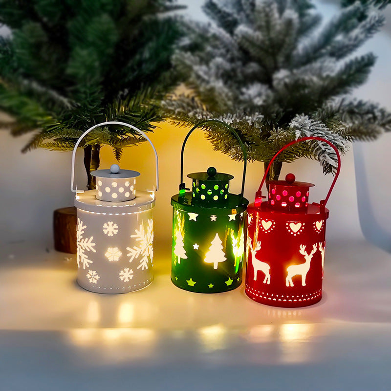 Kerstkaars LED Flikkerend Licht IJzeren Decoratie voor Binnen