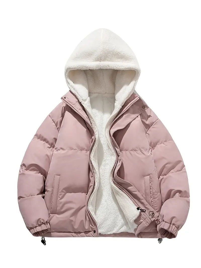 Fleece Winterjas met Capuchon Warm en Waterdicht