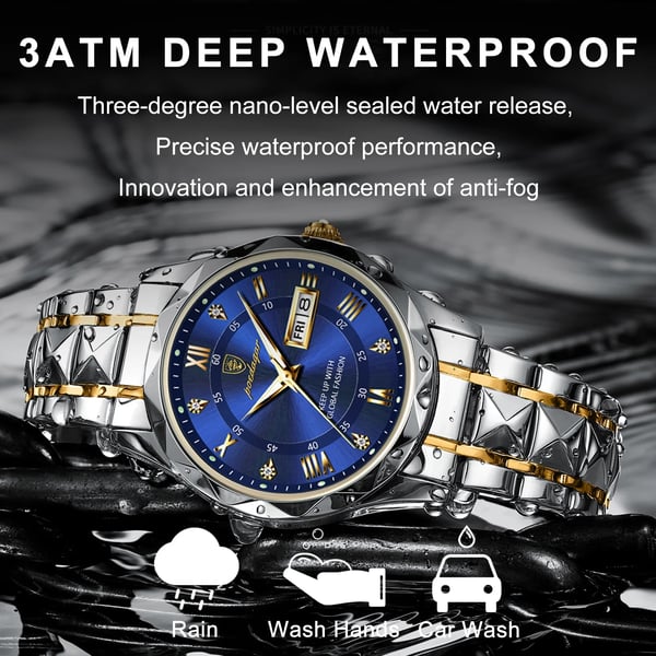Luxe Herenhorloge 316L RVS met Quartzbeweging en Datum