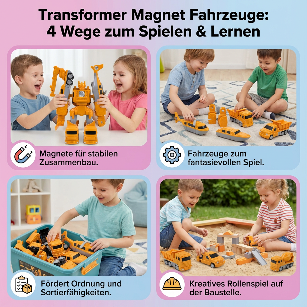 Magnetische Transformer Voertuig Speelgoed