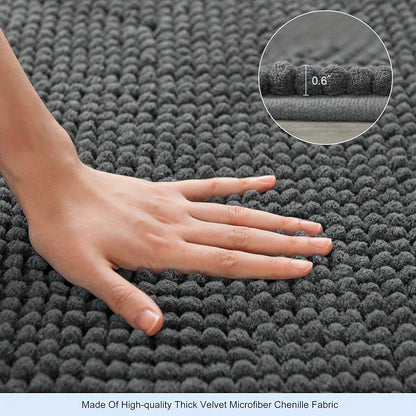 Zachte L-vormige Badmat Antislip met Pluche Opdruk
