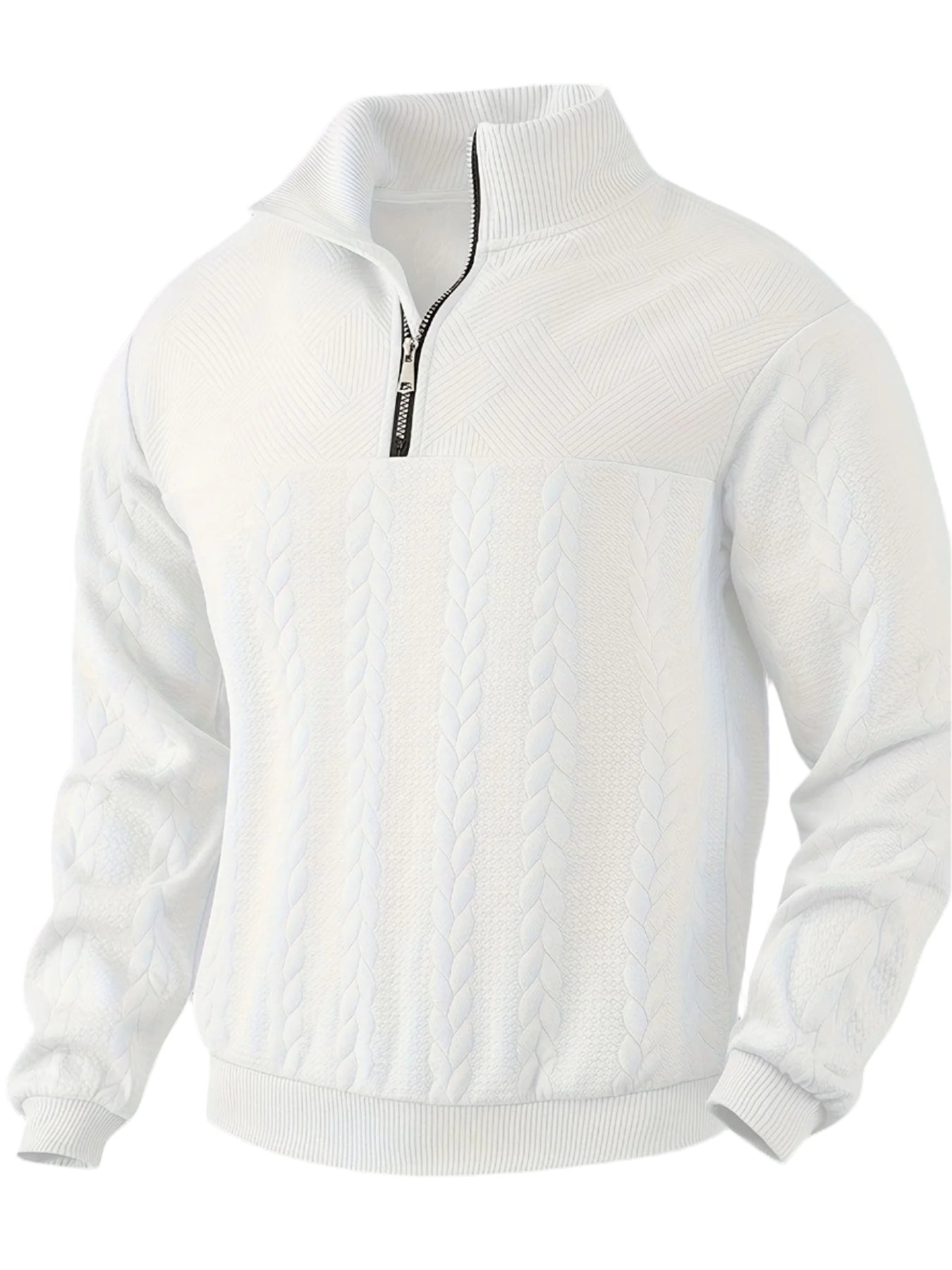 Herenpullover met Rits Vintage Stijl Victor - Velinix