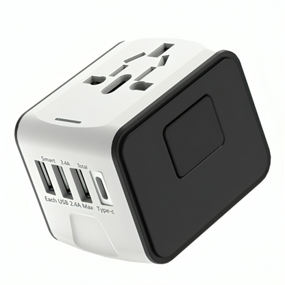 Reisstekker Universeel met USB Oplaadstation