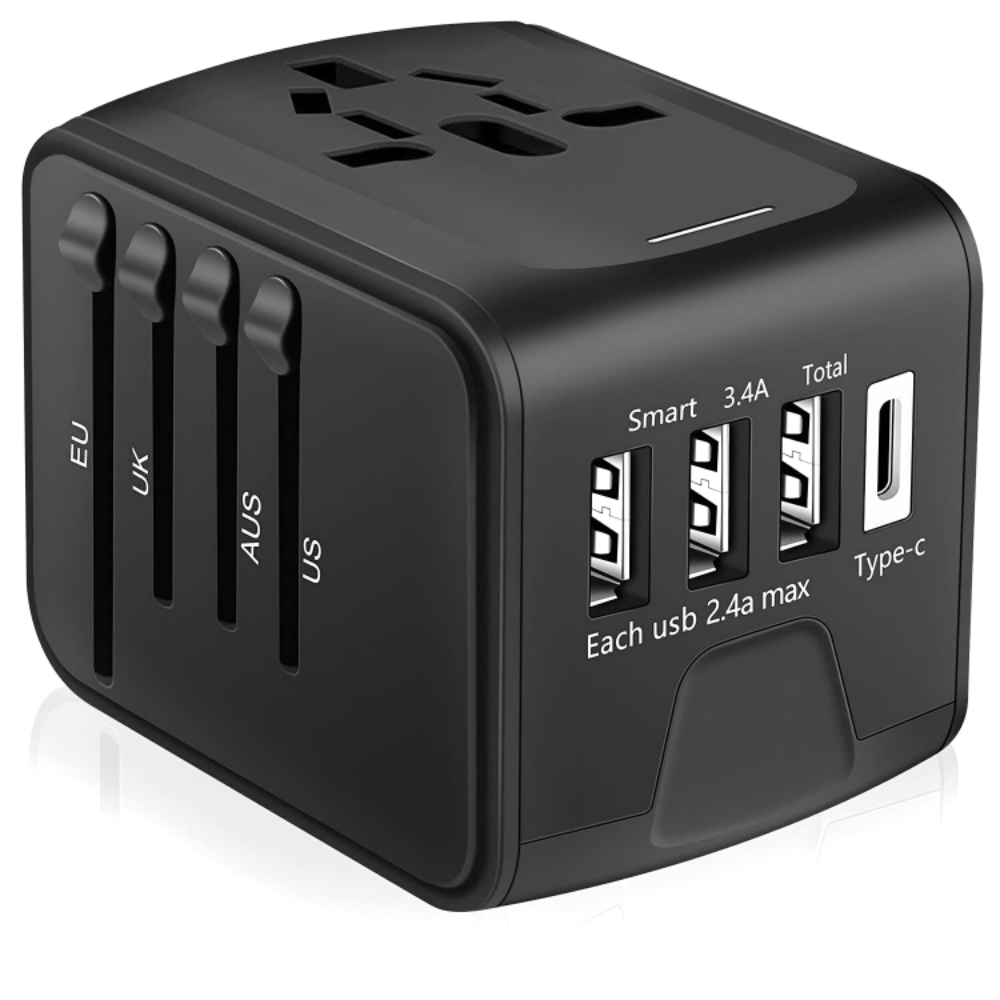Reisstekker Universeel met USB Oplaadstation