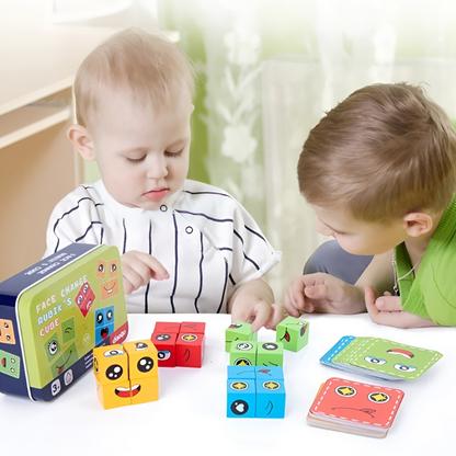 Montessori Blokken Set Emotie Puzzel voor Kinderen
