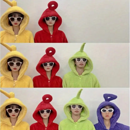 Onesie Pluche Fleece Kostuum Unisex Hooded Lounge Set