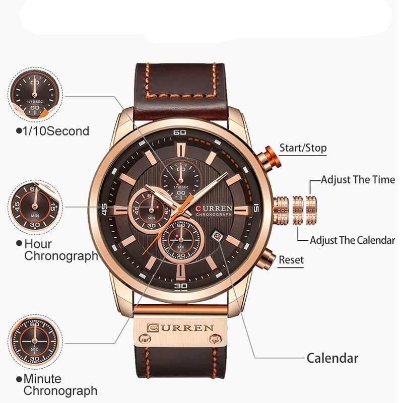 Mannen Chronograaf Horloge CURREN