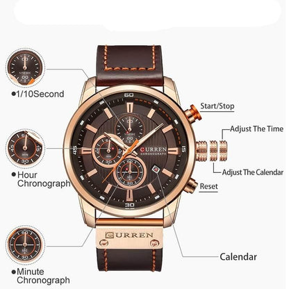 Mannen Chronograaf Horloge CURREN