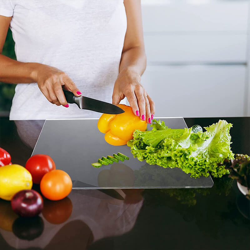 Snijplank Antislip van Glas met Veiligheidsrand